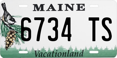 ME license plate 6734TS