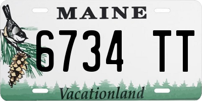 ME license plate 6734TT