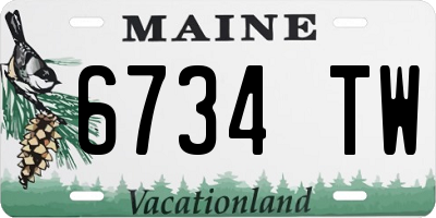 ME license plate 6734TW