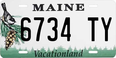 ME license plate 6734TY