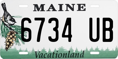 ME license plate 6734UB