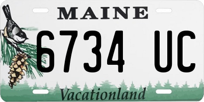 ME license plate 6734UC