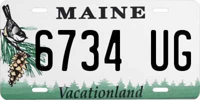 ME license plate 6734UG