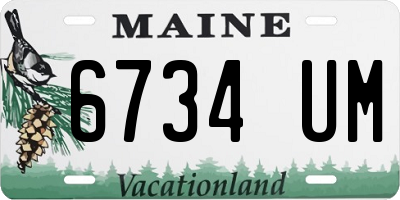 ME license plate 6734UM