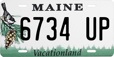 ME license plate 6734UP