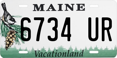 ME license plate 6734UR