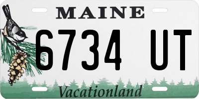 ME license plate 6734UT