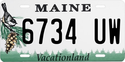 ME license plate 6734UW