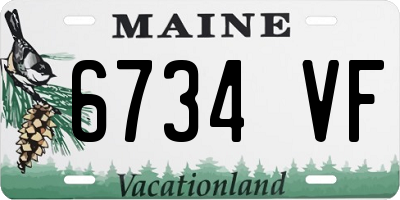 ME license plate 6734VF