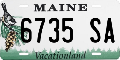 ME license plate 6735SA