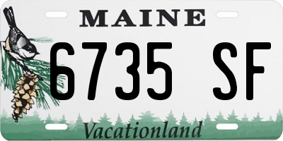 ME license plate 6735SF