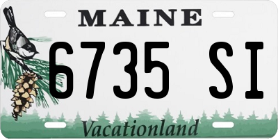 ME license plate 6735SI