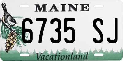 ME license plate 6735SJ