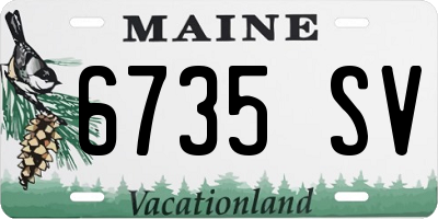 ME license plate 6735SV