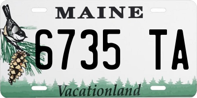 ME license plate 6735TA