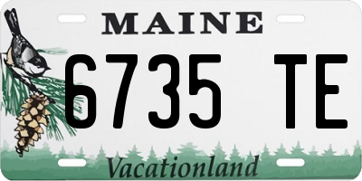 ME license plate 6735TE