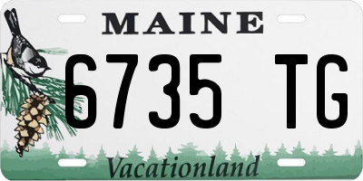 ME license plate 6735TG