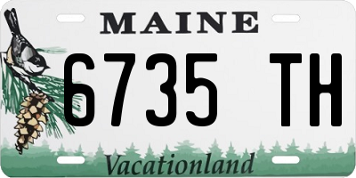 ME license plate 6735TH