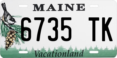 ME license plate 6735TK