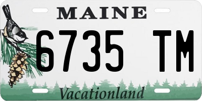 ME license plate 6735TM