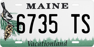 ME license plate 6735TS