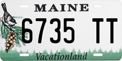 ME license plate 6735TT