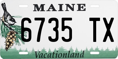 ME license plate 6735TX