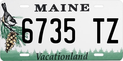 ME license plate 6735TZ