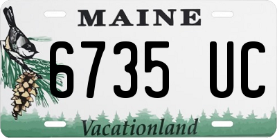 ME license plate 6735UC