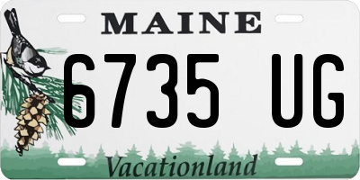 ME license plate 6735UG