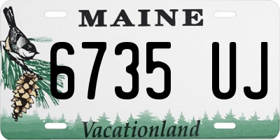 ME license plate 6735UJ