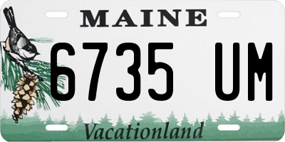 ME license plate 6735UM