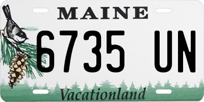 ME license plate 6735UN