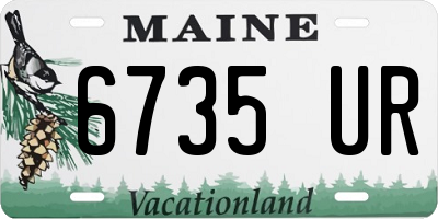 ME license plate 6735UR
