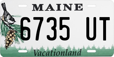 ME license plate 6735UT