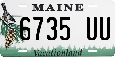 ME license plate 6735UU