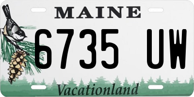 ME license plate 6735UW