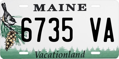 ME license plate 6735VA