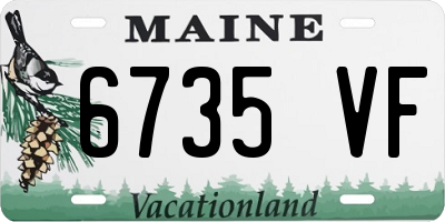 ME license plate 6735VF