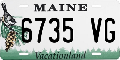 ME license plate 6735VG