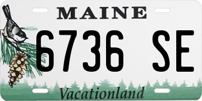 ME license plate 6736SE