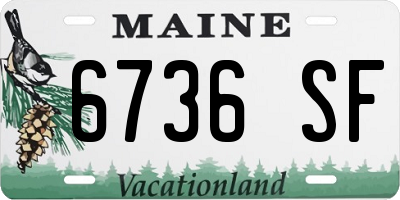 ME license plate 6736SF