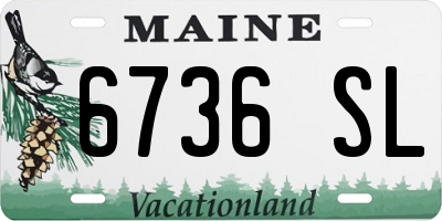 ME license plate 6736SL