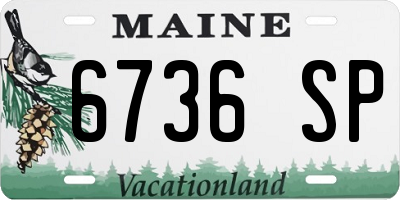 ME license plate 6736SP