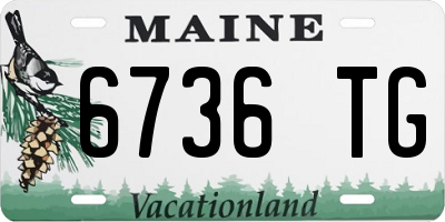 ME license plate 6736TG