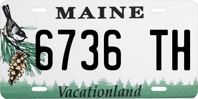 ME license plate 6736TH