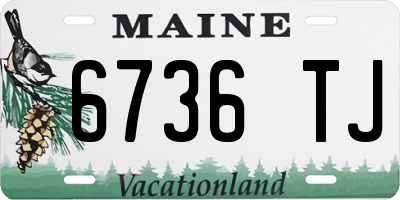 ME license plate 6736TJ