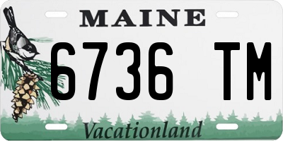 ME license plate 6736TM