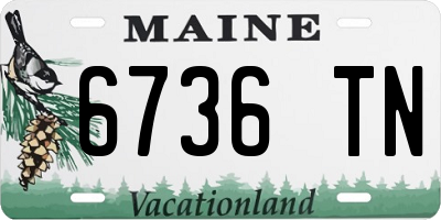 ME license plate 6736TN