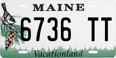 ME license plate 6736TT